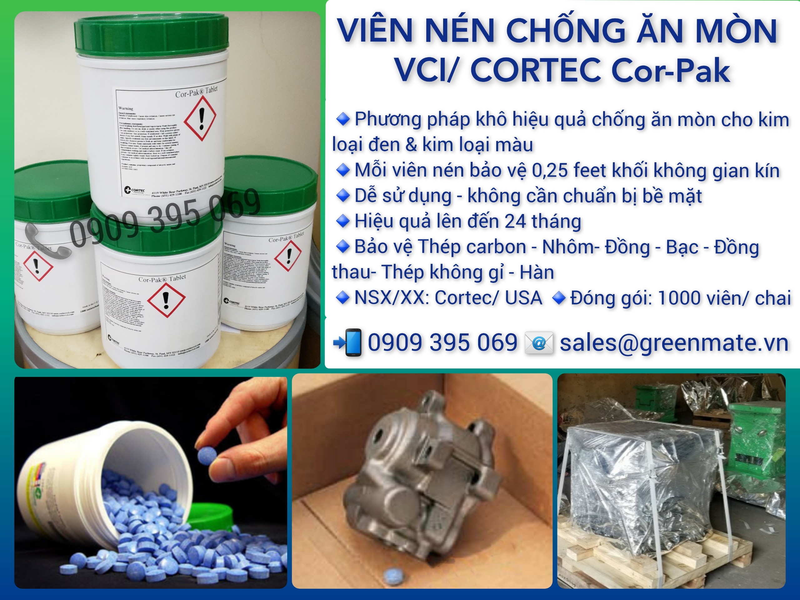 Viên nén chống gỉ/ chống ăn mòn CORTEC COR-PAK